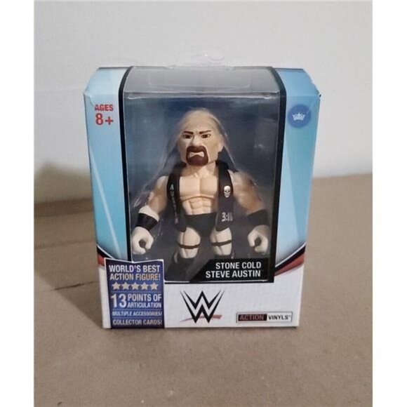 WWE Wrestling Action Vinyls "Stone Cold" Steve Austin 3.25-Inch Vinyl Figure - Picture 6 of 6